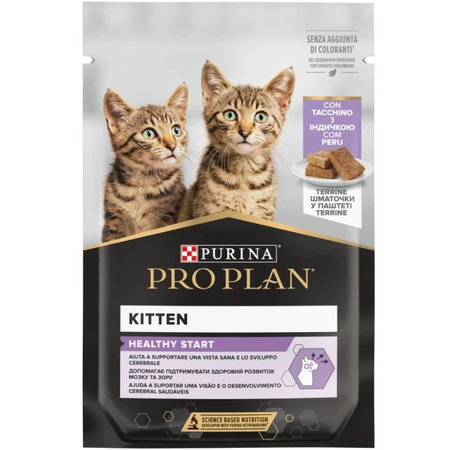 Влажный корм Purina Pro Plan Cat Nutrisavour Junior для котят, мусс с индейкой, 75 г
