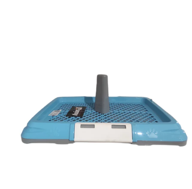 Туалет AnimAll для собак, под пелёнку, с сеткой, столбиком для кобеля, размер S, 47.5×35,5×5 cм, голубой