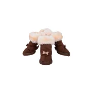 Черевики Ruispet для малих порід собак з утепленням, коричневі, 4.5×3.7см, комплект 4 шт