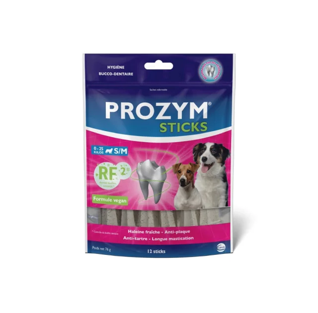 Жувальні стіки Ceva Prozym Sticks для собак, розмір S/M, 76 г, 12 паличок