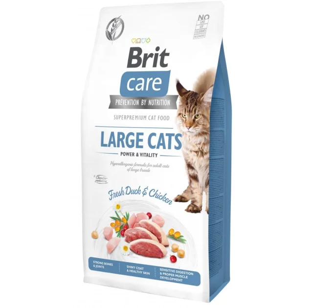 Сухой корм Brit Care Cat Power and Vitality для кошек, больших пород, 7 кг