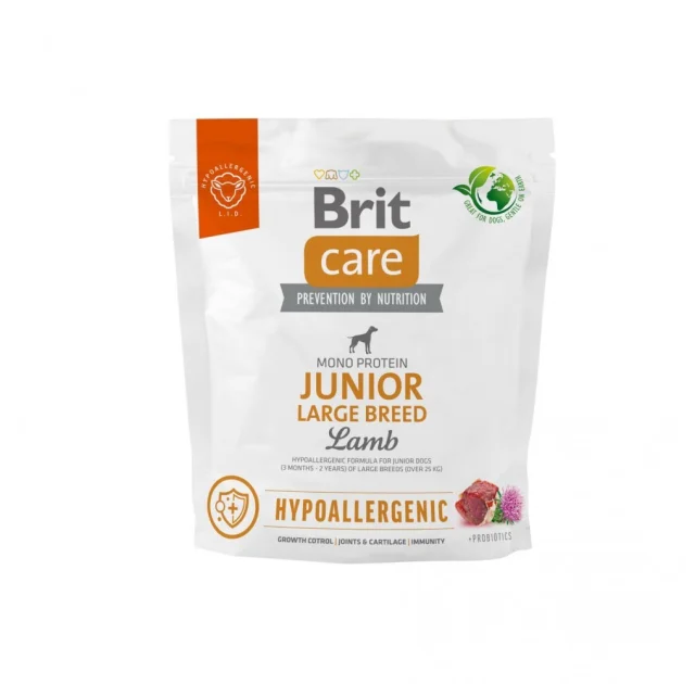 Сухий корм Brit Care Hypoallergenic Junior Large Breed д/юніорів великих порід, ягня, 1 кг