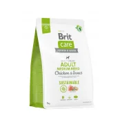 Сухий корм Brit Care Sustainable Adult Medium Breed для собак середніх порід, курка і комахи, 3 кг