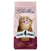 Сухий корм Клуб 4 Лапи Premium Selection для дорослих котів, качка з овочами, 1.5 кг