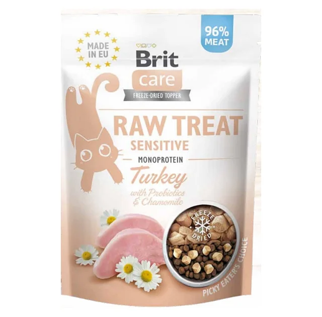 Лакомство Brit Raw Treat Sensitive, для кошек, с индейкой, 40 г