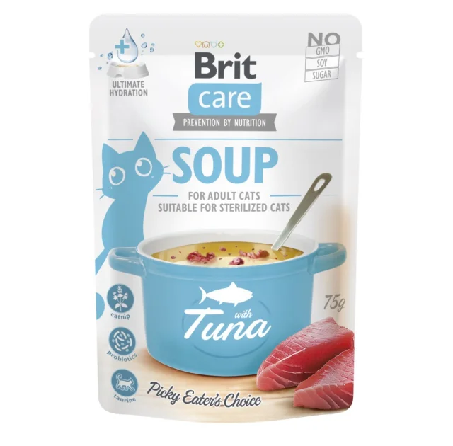 Влажный корм Brit Care Soup Tuna, для кошек, суп с тунцем, 75 г