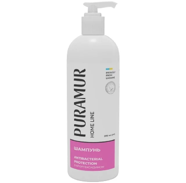 Шампунь Puramur Antibacterial Protection для кошек и собак, с хлоргексидином, 200 мл