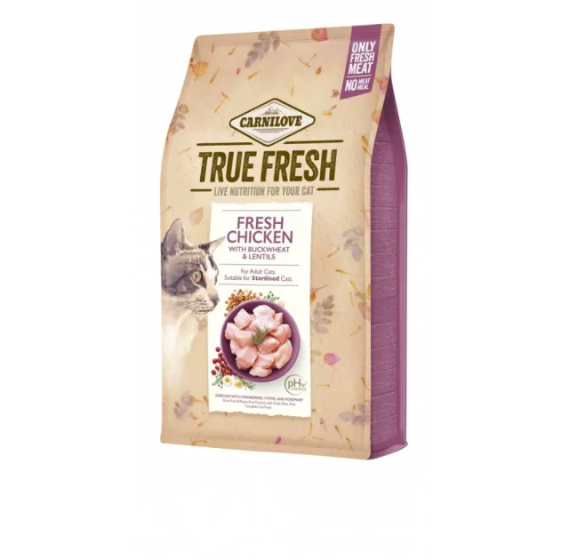 Сухий корм Carnilove True Fresh Cat Fresh Chicken, для дорослих котів, курка, 340 г