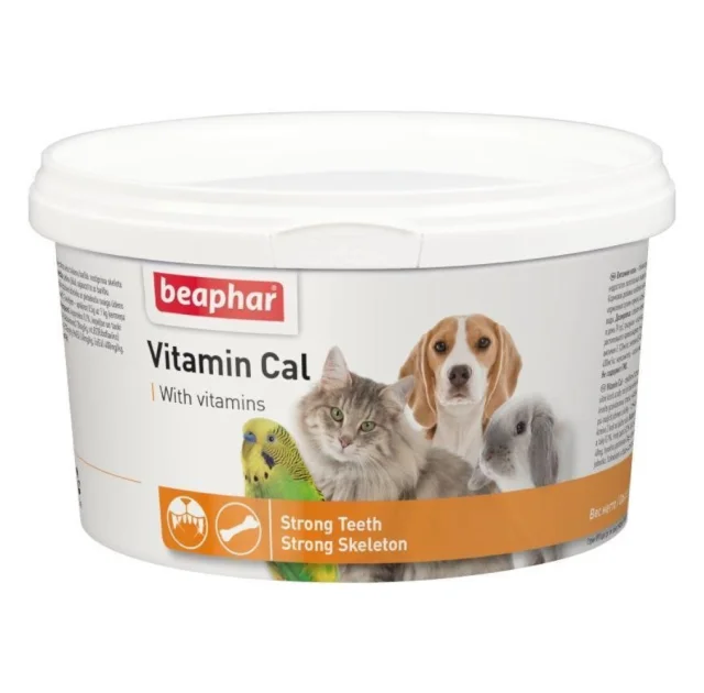 Вітамінно-мінеральний комплекс Beaphar Vitamin cal для собак, котів, гризунів і декоративних птахів, 250 г