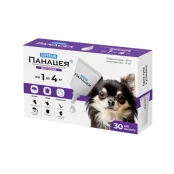 Протипаразитарні краплі Superium Панацея проти бліх, кліщів та гельмінтів, для собак вагою, 1-4 кг