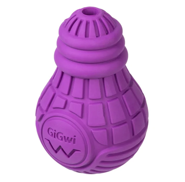 Іграшка GiGwi Bulb Rubber, Лампочка резинова для собак, гума, L, фіолетова