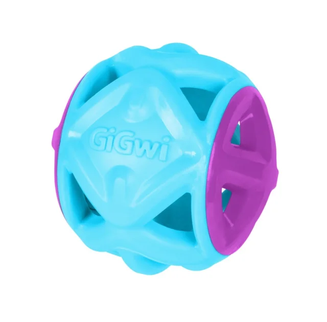 Іграшка GiGwi Basic, М'яч для собак, блакитний, гума, 9 см