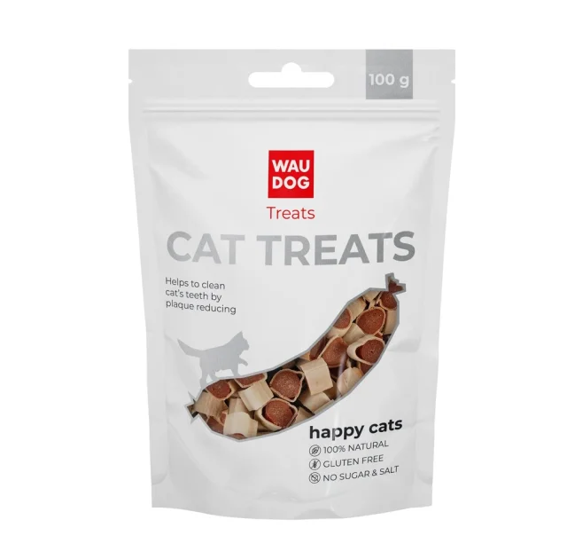 Лакомство Waudog Treats, "Маленькие суши с лососем" для кошек, 100 г