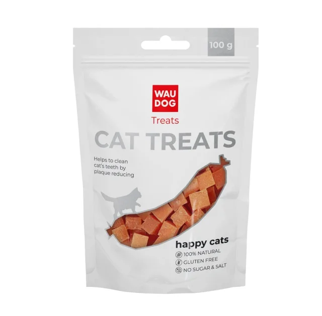 Лакомство Waudog Treats, "Куриные кубики (0.8×0.8см)", для кошек, 100 г