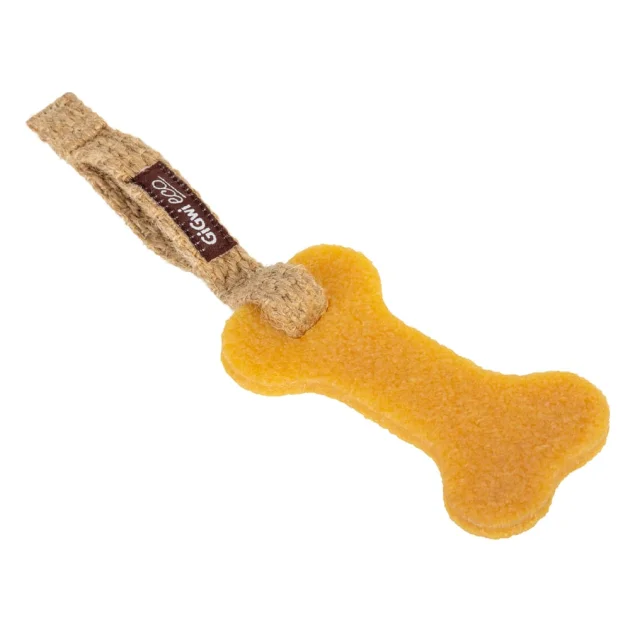 Іграшка GiGwi Gum Gum, для собак, Гумова кістка мала, екорезина, текстиль, 24 см