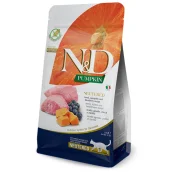 Беззерновой сухой корм Farmina N&D Pumpkin Cat Lamb & Blueberry Neutered для стерилизованных кошек, ягненок, тыква, черника, 1.5 кг