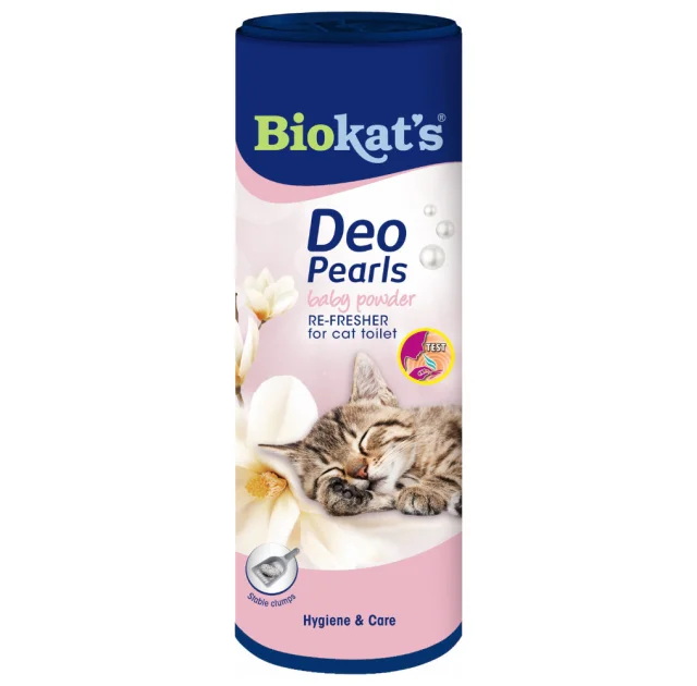 Дезодорант Biokat's Deo Pearls Baby Powder для кошачьего туалета, порошок, 700 г
