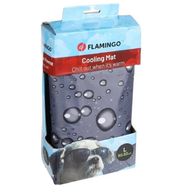 Коврик охлаждающий Flamingo Cooling Mat для животных, размер L, 90×50 см, серый