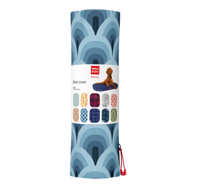 Чехол для лежанки Waudog Relax, рисунок "Волны" для собак, L, ширина 100 см, Дл 70 см