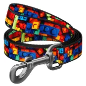 Поводок Waudog Nylon для собак, рисунок "Блоки", нейлоновый, M, ширина: 20 мм, длина: 122 см