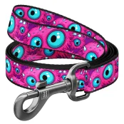 Поводок Waudog Nylon для собак, рисунок "Глаз монстра", нейлоновый, L-XXL, ширина: 25 мм, длина: 122 см