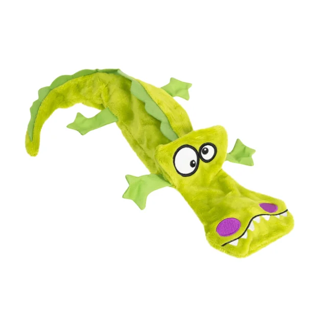 Игрушка GiGwi Plush Крокодил з 4-ма пищалками для собак, 38 см