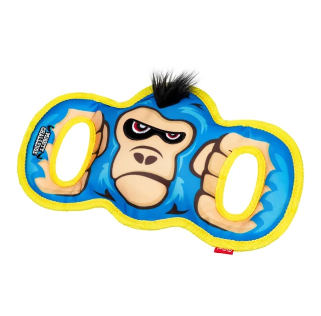 Игрушка GiGwi Mighty Challenge Горилла с пищалкой для собак,носостойкий текстиль, L, 34 см