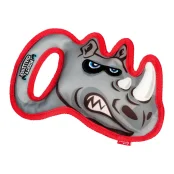 Іграшка GiGwi Mighty Challenge Носоріг із пищалкою для собак, зносостійкий текстиль, M, 25 см