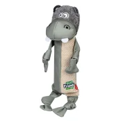 Іграшка GiGwi Eco Friendz Бегемот із пластиковою пляшкою та пищалкою для собак, перероблений текстиль, ПЕТ, L, 39 см