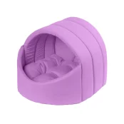 Козуб Теремок для тварин, S, ширина 37 см, довжина 42 см, В 35 см, рожевий