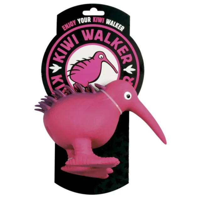Игрушка Kiwi Walker Птица киви для собак, розовая, 8.5 см.