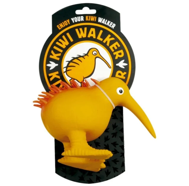 Игрушка Kiwi Walker Птица киви для собак, оранжевая, 15.5 см