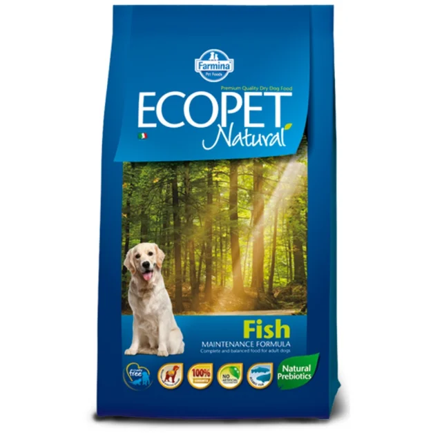 Сухой корм Farmina Ecopet Natural Adult Medium для взрослых собак средних пород с чувствительным пищеварением, с рыбой, 2.5 кг