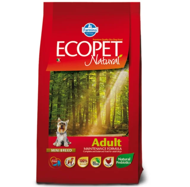 Сухой корм Farmina Ecopet Natural Adult Mini для взрослых собак малых пород, с курицей, 12 кг