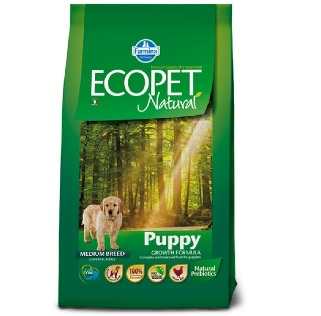 Сухой корм Farmina Ecopet Natural Puppy Medium для щенков средних пород, с курицей, 2.5 кг