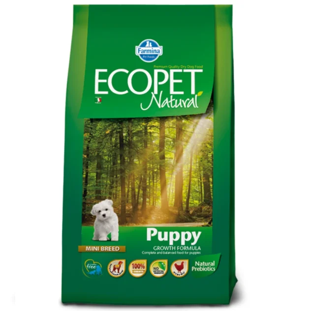 Сухой корм Farmina Ecopet Natural Puppy Mini для щенков малых пород, с курицей, 2.5 кг