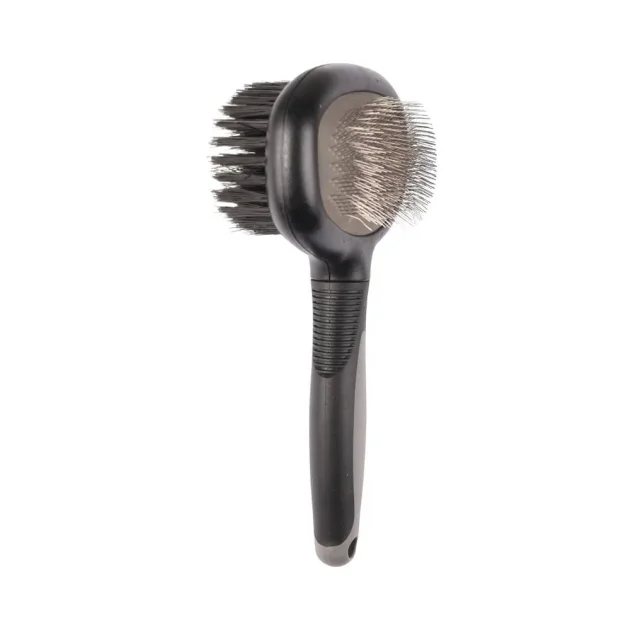 Двостороння щітка-пуходерка Flamingo Brush Comfort для собак, розмір L, 19×11.3 см