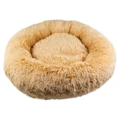 Лежак Пухнастики Пончик для тварин, 50×50 см, бежевий