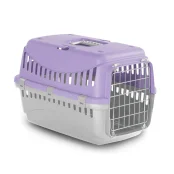 Переноска Bergamo Gipsy 1 small Lilla для тварин, металеві дверцята, 46×31×32 см