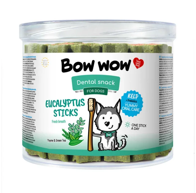Ласощі для собак Bow wow Dental, евкаліптові палички, 10 см