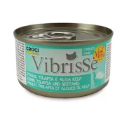Консерва Croci Vibrisse Jelly для кошек, курица с тилапией в соусе из водорослей, 70 г