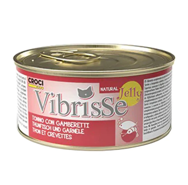 Консерва Croci Vibrisse Jelly для кошек, тунец, креветки в желе, 70 г