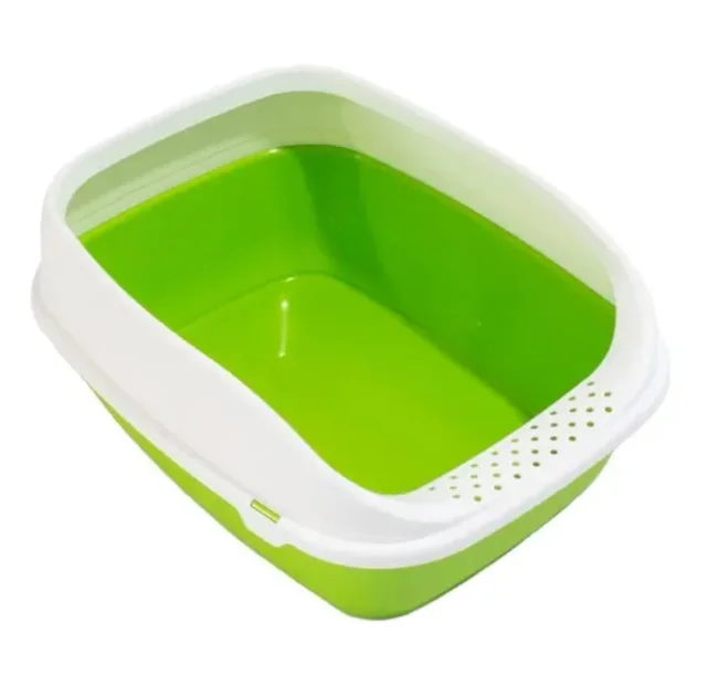 Туалет MPS Betta Small Green для кошек, с рамкой, зеленый, 43×31×12 см