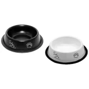 Миска Tatrapet з нержавіючої сталі, чорна-біла, 0.45 л, 14 см