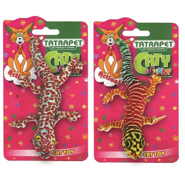 Іграшка Tatrapet Caty funny для котів, плюшева ящірка, 16 см