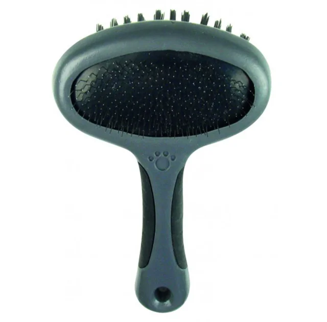 Щітка двостороння Tatrapet Dog Salon для собак силіконова, 3×18 см