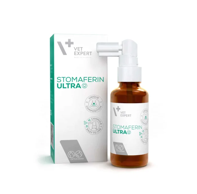 Гель Vet Expert Stomaferin Ultra для поддержания здоровья полости рта у кошек и собак, 30 мл