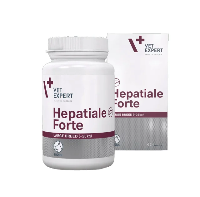 Харчова добавка Vet Expert Hepatiale Forte Large Breed для підтримання та захисту функцій печінки у собак великих порід, 40 таблеток
