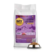 Полнорационный сухой корм Мой чемпион, для собак, с телятиной, 12 кг