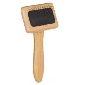 Щетка-пуходерка Flamingo Bamboo для собак, S, 15,3×6.8 см
